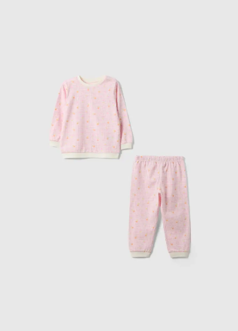 Pigiama In Puro Cotone Rosa Regular Fit Per Bimba, Bambina, Rosa