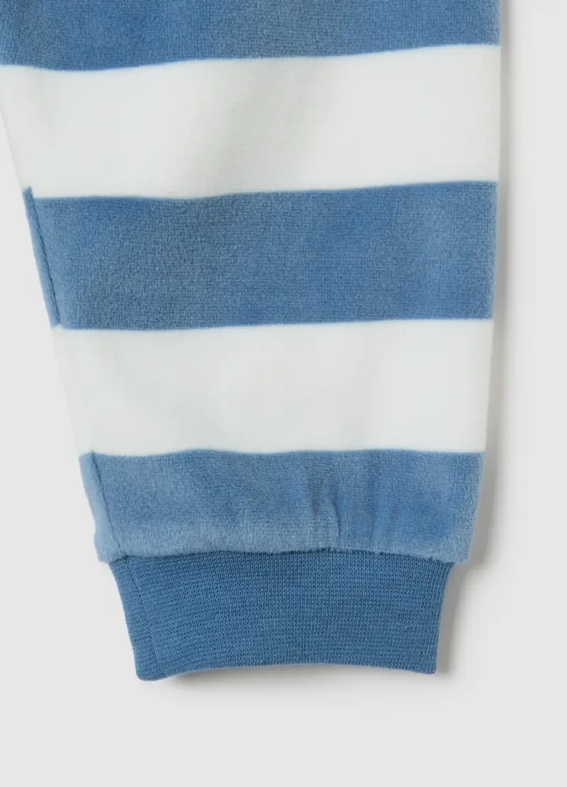 Pigiama Multicolor A Maniche Lunghe Da Neonati Regular Fit In Velour, Bambino, Multicolor miniatura 3