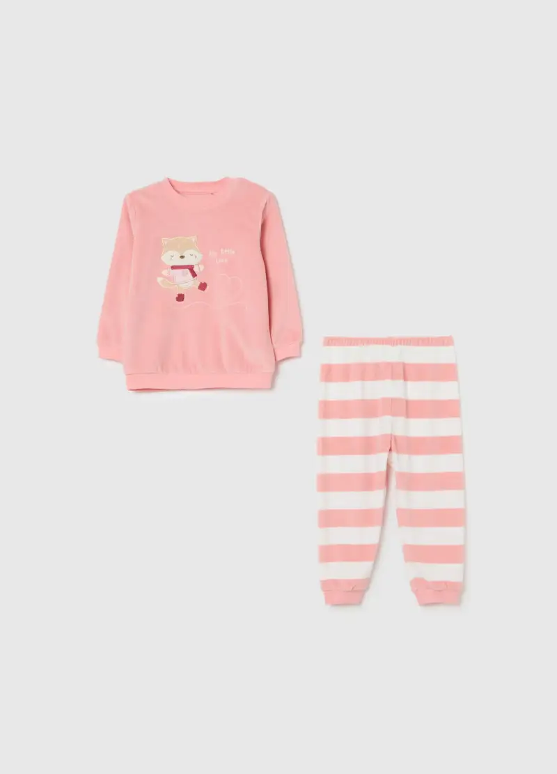 Pigiama Multicolor Da Neonato Con Stampa Volpe Regular Fit, Bambina, Multicolor