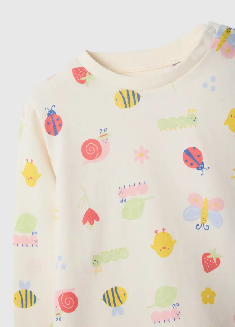 Pigiama Multicolor Da Neonato In Puro Cotone Regular Fit Con Stampe, Bambina, Multicolor miniatura 3