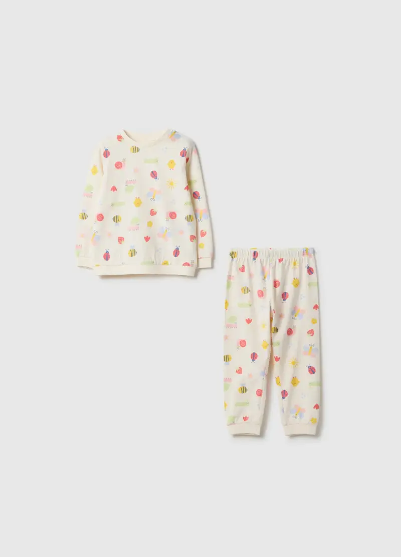 Pigiama Multicolor Da Neonato In Puro Cotone Regular Fit Con Stampe, Bambina, Multicolor