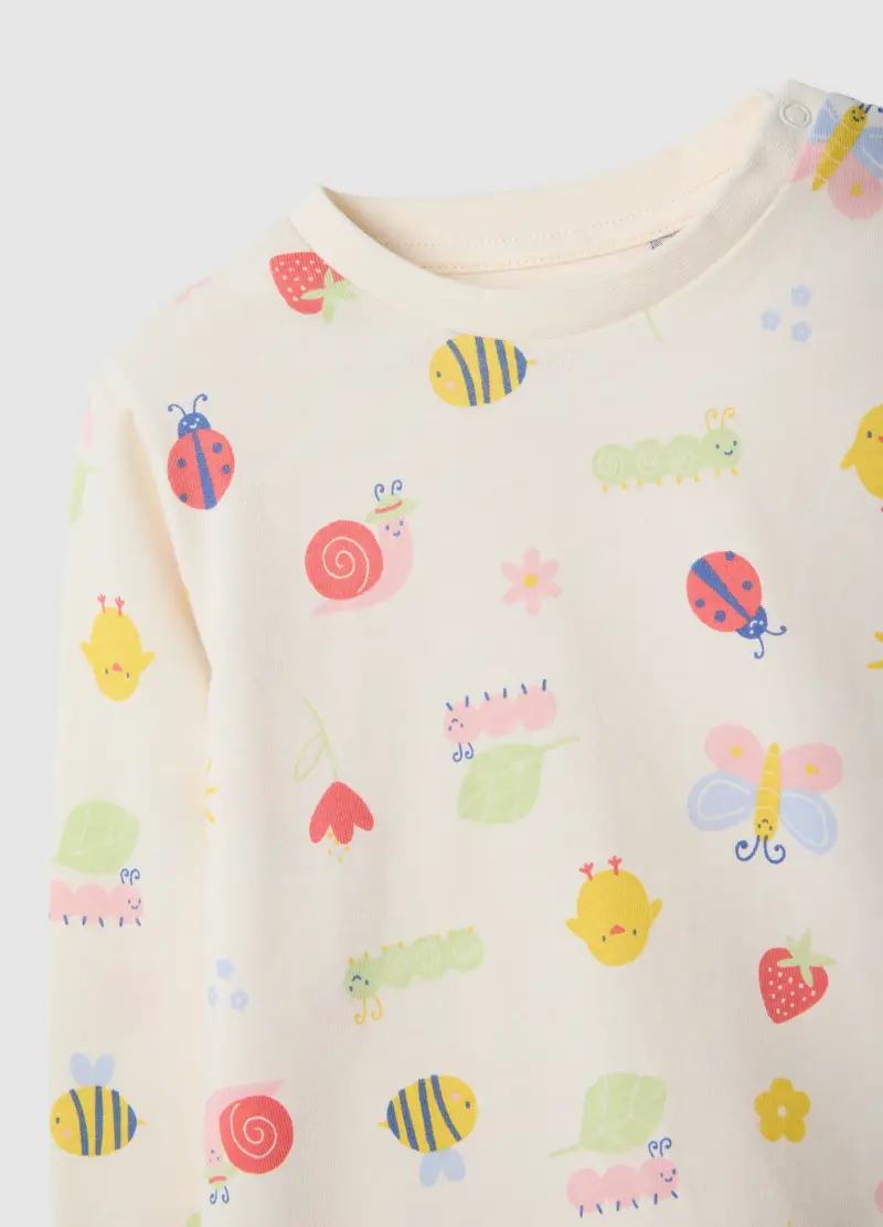 Pigiama Multicolor Da Neonato In Puro Cotone Regular Fit Con Stampe, Bambina, Multicolor miniatura 3