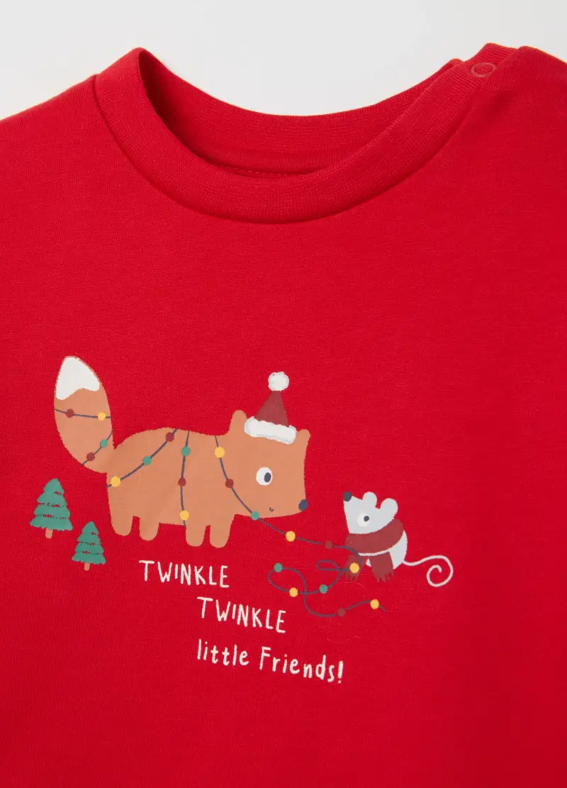 Pigiama Natalizio Multicolor Da Neonata In Puro Cotone Regular Fit, Bambina, Multicolor miniatura 3