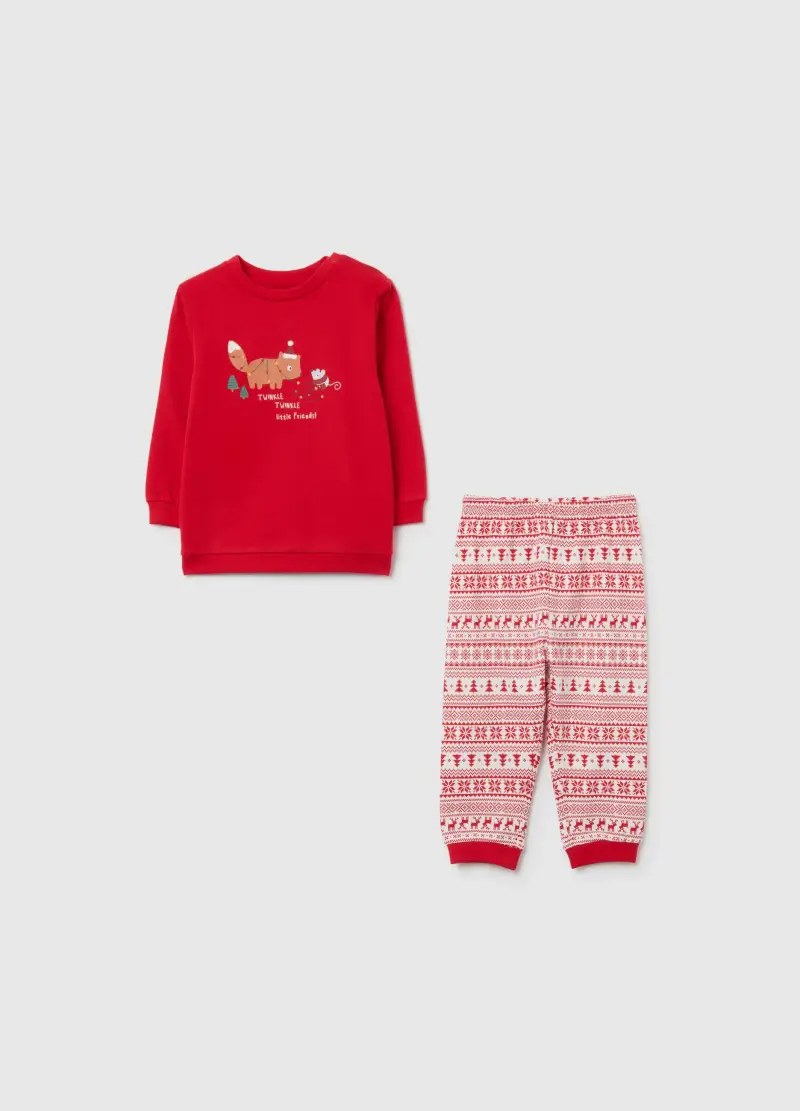 Pigiama Natalizio Multicolor Da Neonata In Puro Cotone Regular Fit, Bambina, Multicolor