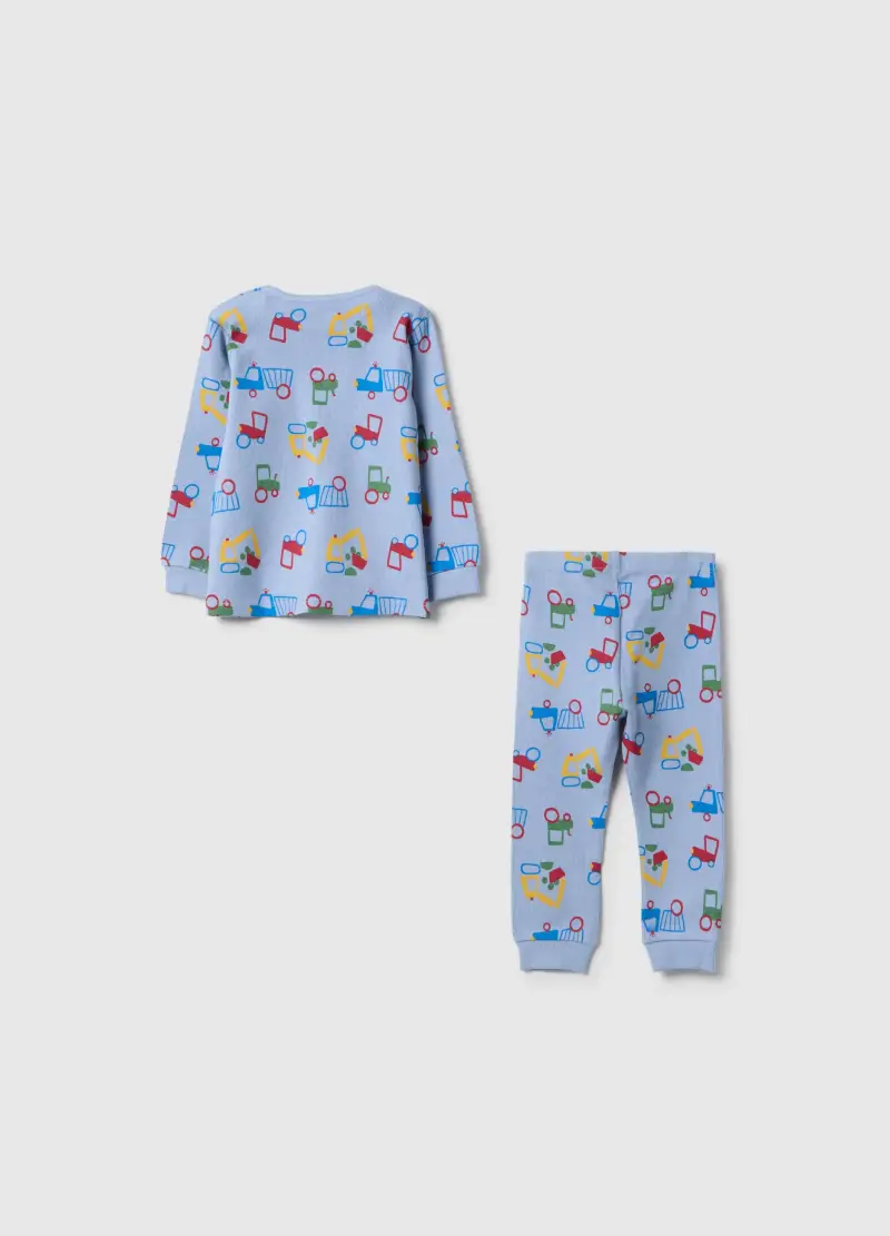 Pigiama Per Neonati In Misto Cotone Multicolor Regular Fit Con Stampa, Bambino, Multicolor miniatura 2
