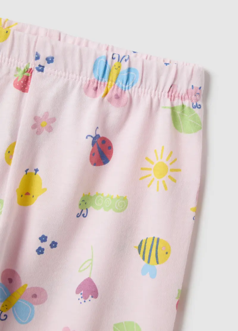 Pigiama Rosa Da Neonata In Puro Cotone Regular Fit Con Stampe, Bambina, Rosa miniatura 3