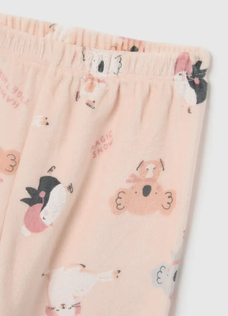 Pigiama Rosa In Misto Cotone, Bambina, Beige miniatura 3