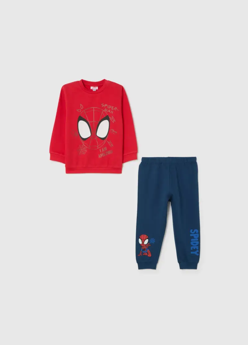 Pigiama Rosso In Cotone Per Bambino, Blu