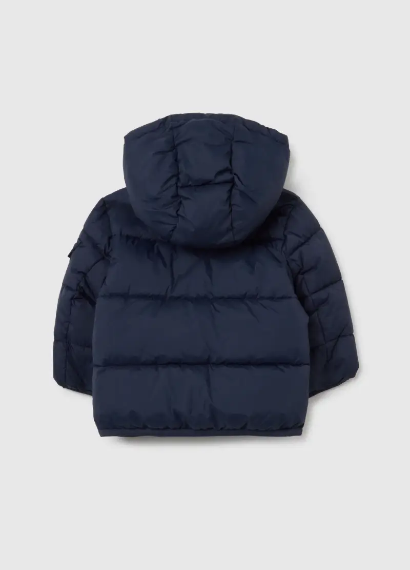 Piumino The Iconic Puffer Blu Da Bambino Con Cappuccio, Blu miniatura 2