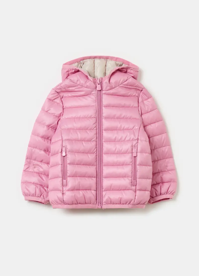 Piumino Ultralight Con Cappuccio, Bambina, Rosa