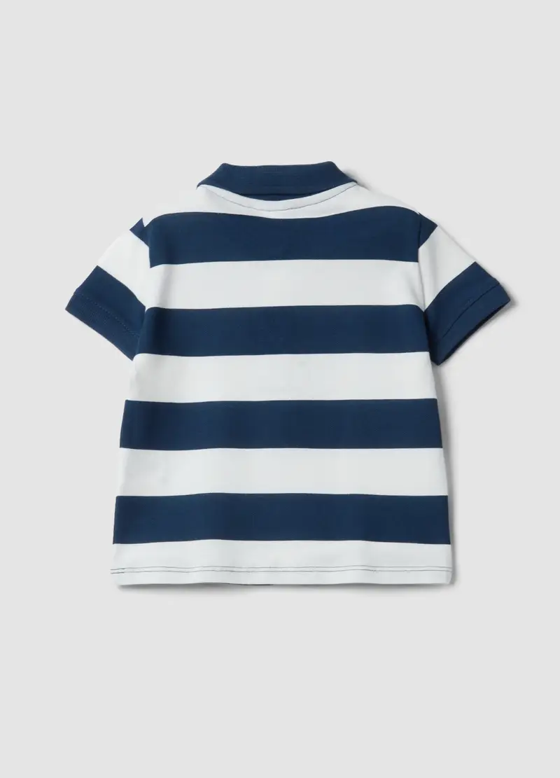 Polo In Puro Cotone A Righe Multicolor Da Bimbo Regular Fit, Bambino, Multicolor miniatura 2