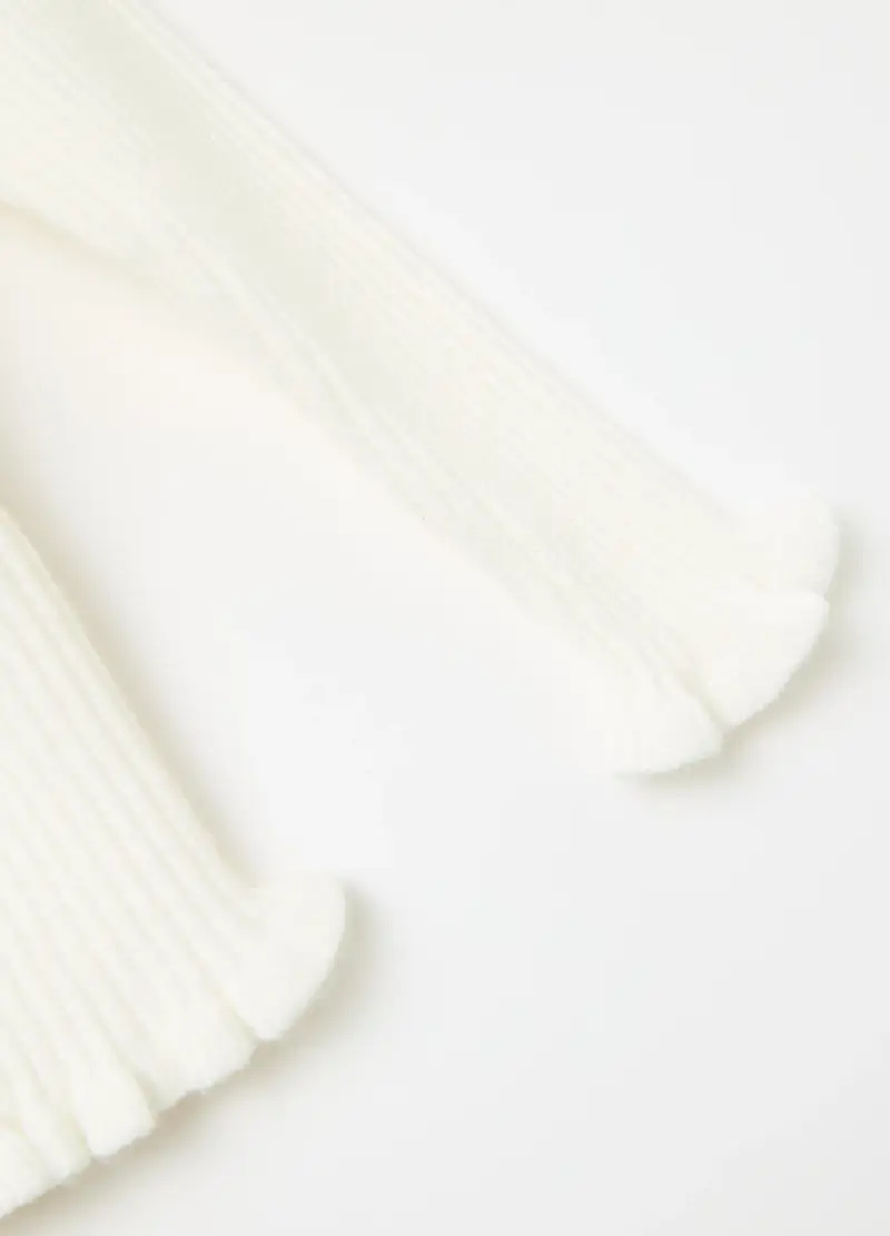 Pullover A Costine Con Rouches, Bambina, Bianco miniatura 3