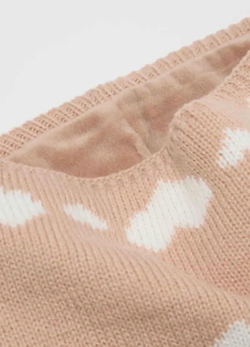 Scaldacollo Rosa In Acrilico, Bambina, Rosa miniatura 2