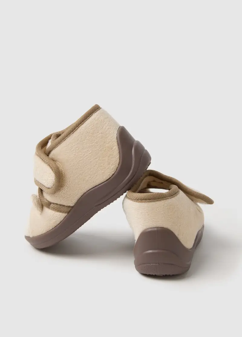 , Scarpine Da Neonata Beige Con Chiusura A Strappo, Bambina, Multicolor miniatura 3