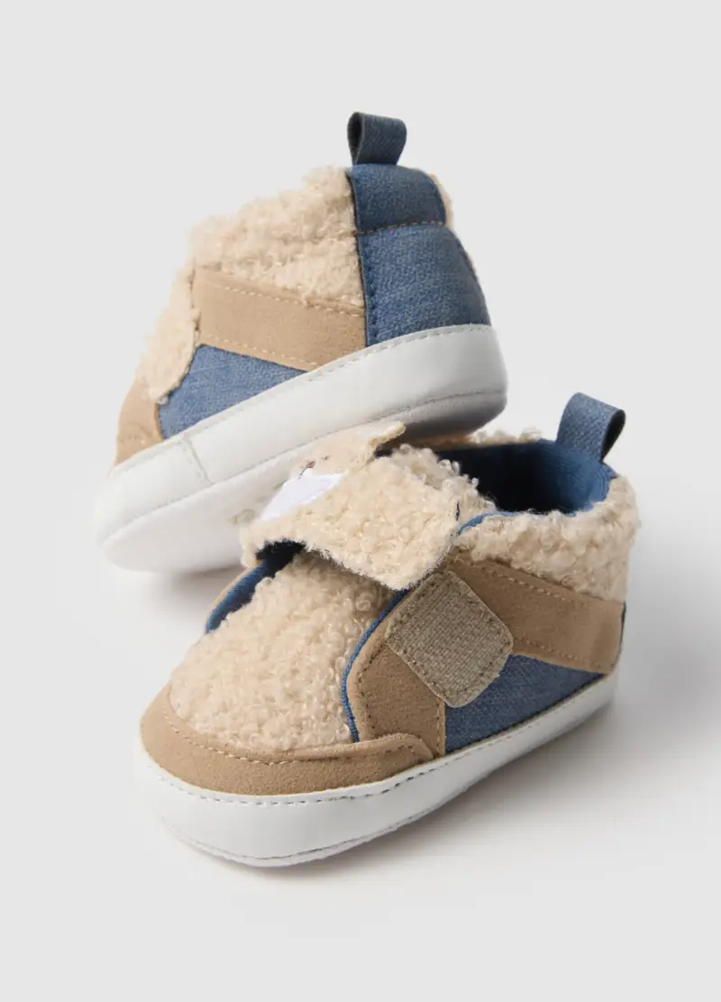 , Scarpine Da Neonato Multicolor Con Strappo Multicolor, Multicolor miniatura 2