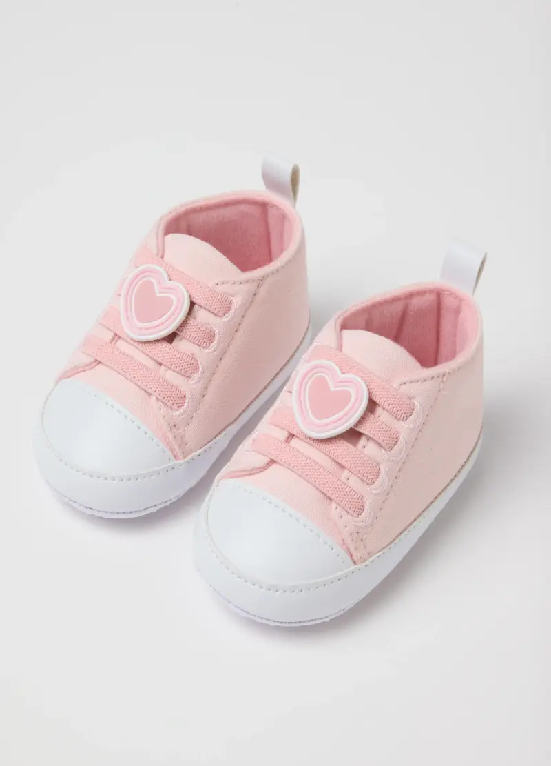 Fagottino Scarpe Rosa in Tela per Neonata miniatura 2