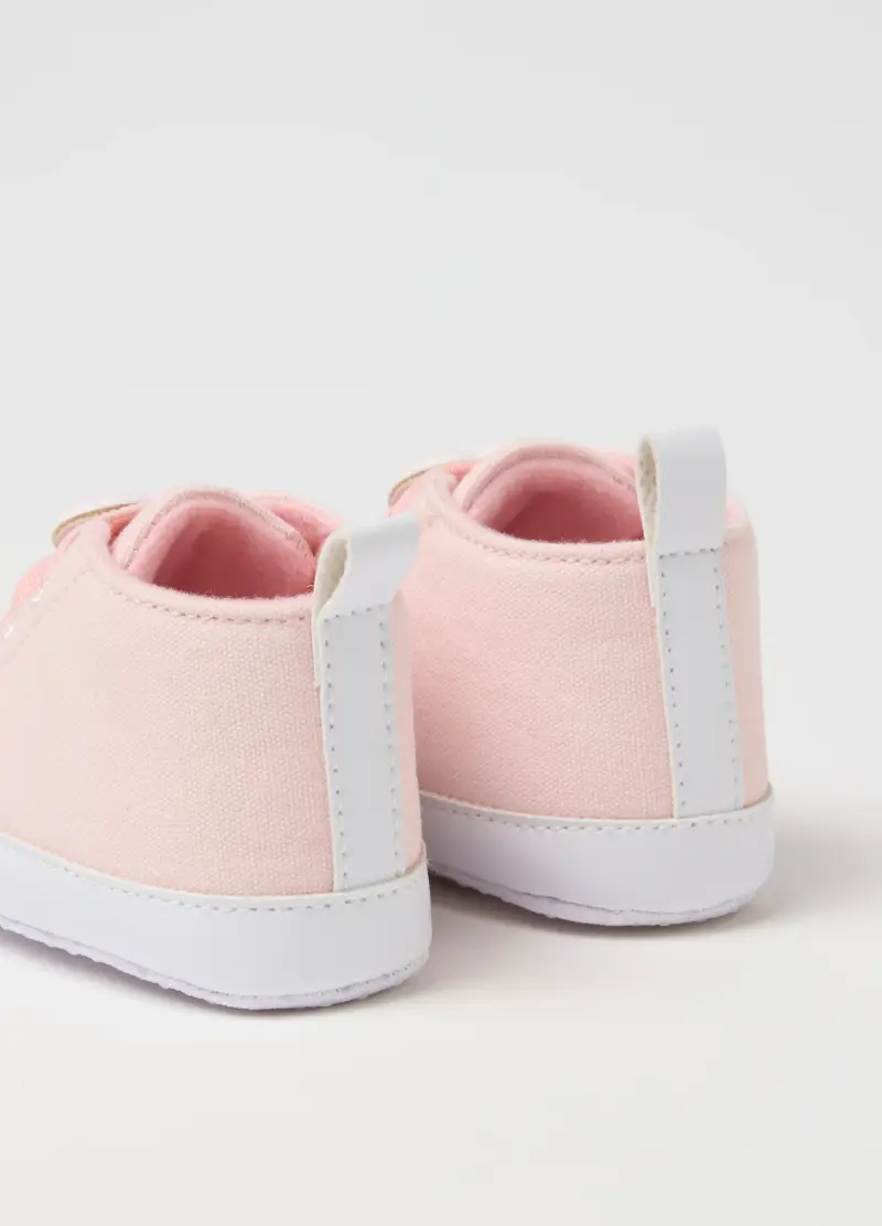 Fagottino Scarpe Rosa in Tela per Neonata miniatura 3