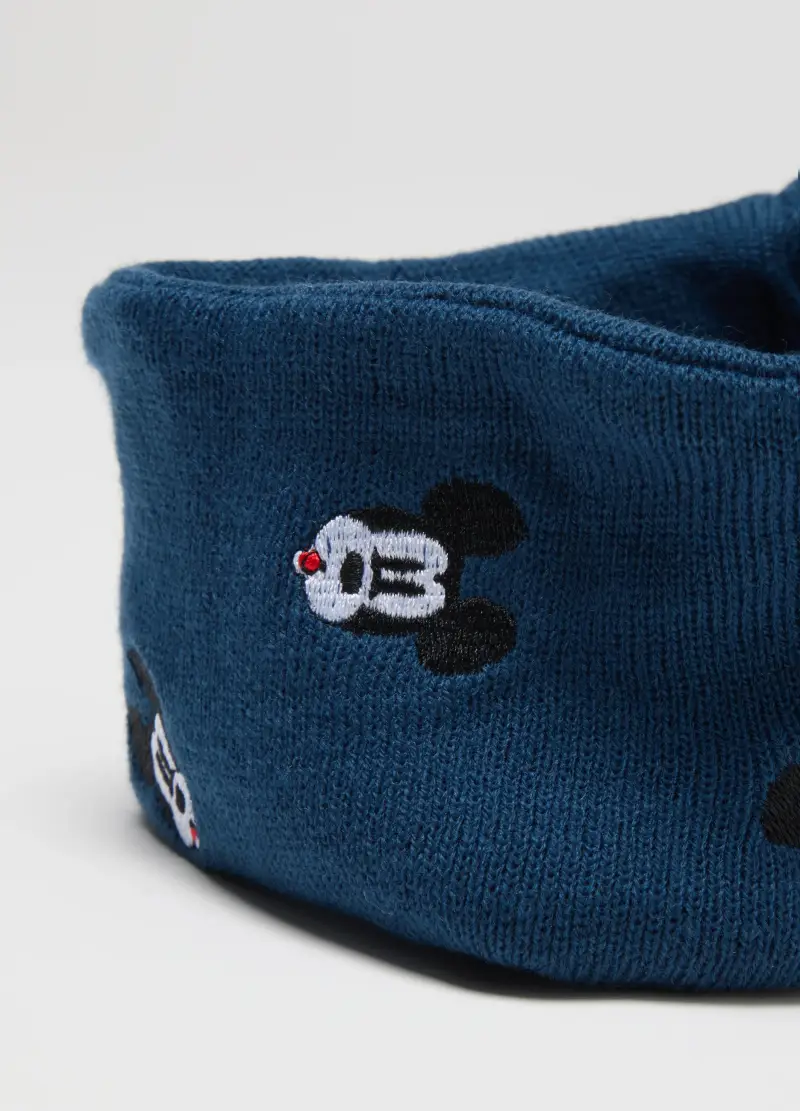 , Sciarpa Blu Con Ricami, Bambino, Blu miniatura 3