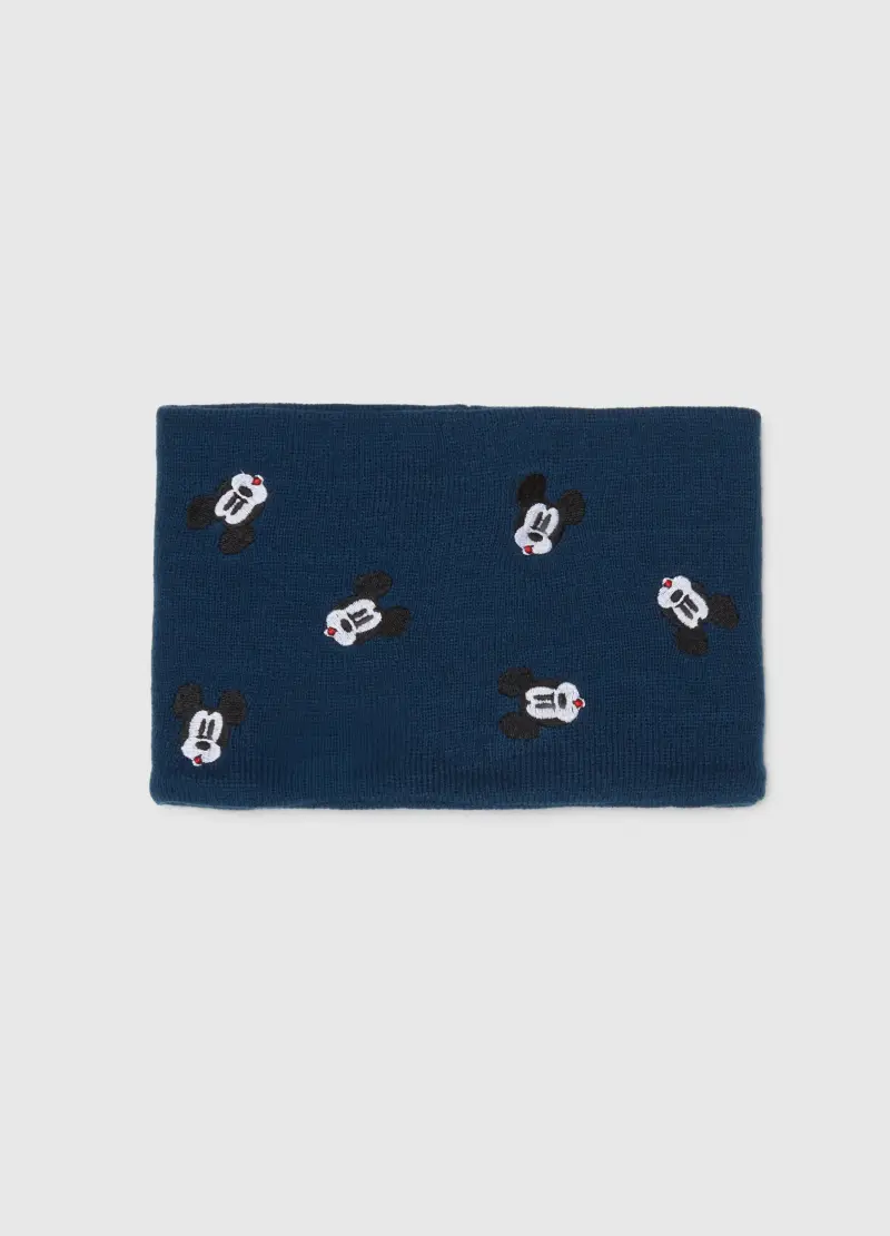 Sciarpa Blu Con Ricami, Bambino, Blu