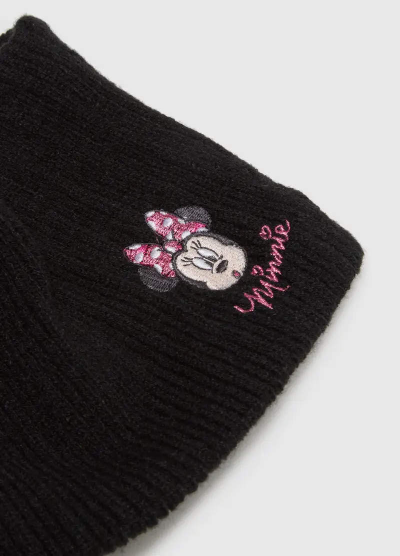Sciarpa Nera Da Bambina Con Ricamo Disney, Nero miniatura 2