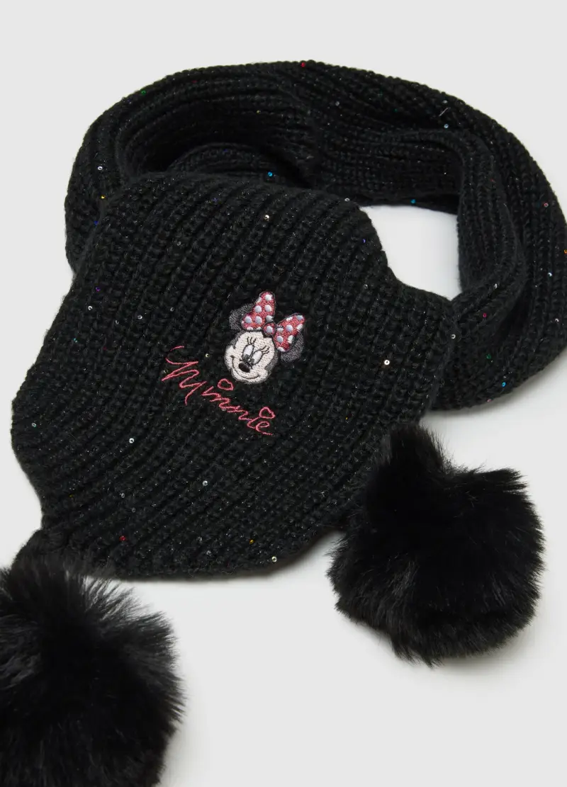 , Sciarpa Nera Da Bambina, Nero miniatura 3