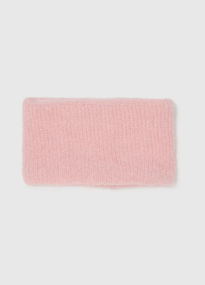 Sciarpa Rosa Per Bambina Con Fibre Metalliche, Rosa