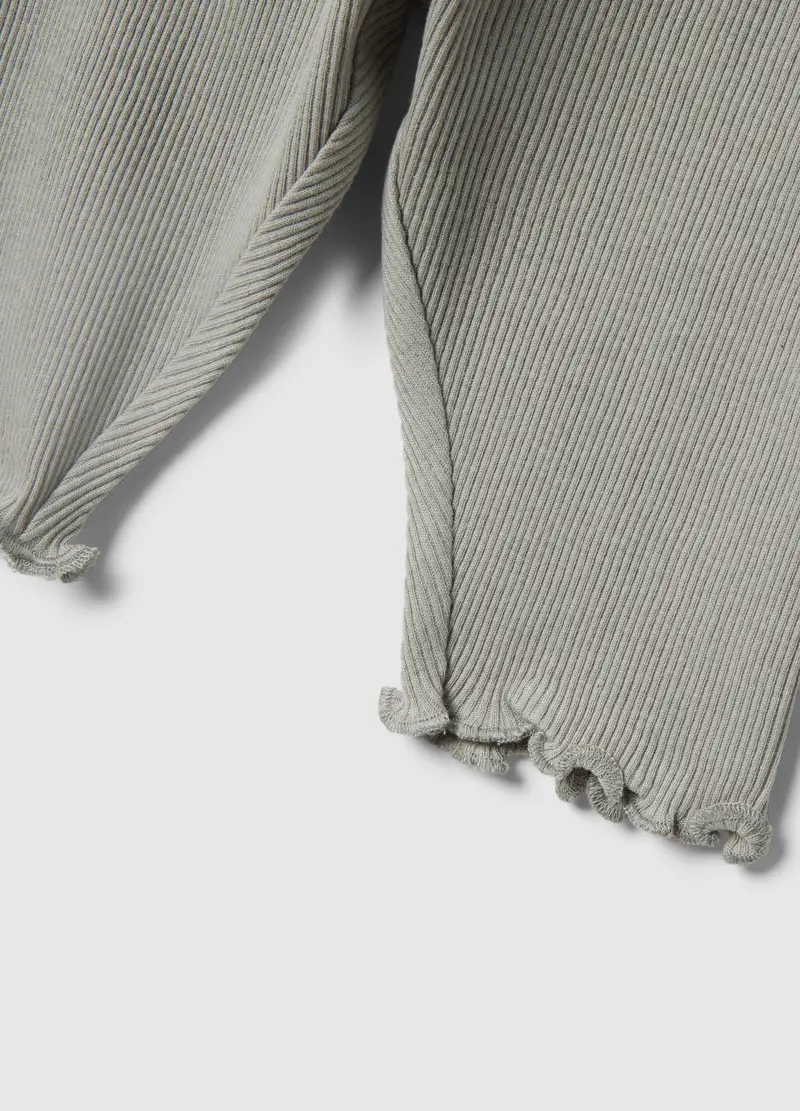 Set Bianco E Grigio In Cotone Organico Per Neonata, Bianco miniatura 3