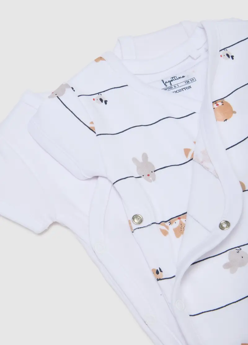 FAGOTTINO, Set Bipack Bodysuit Da Neonato In Puro Cotone Bianco, Bianco, Taglia: 0-1 miniatura 3