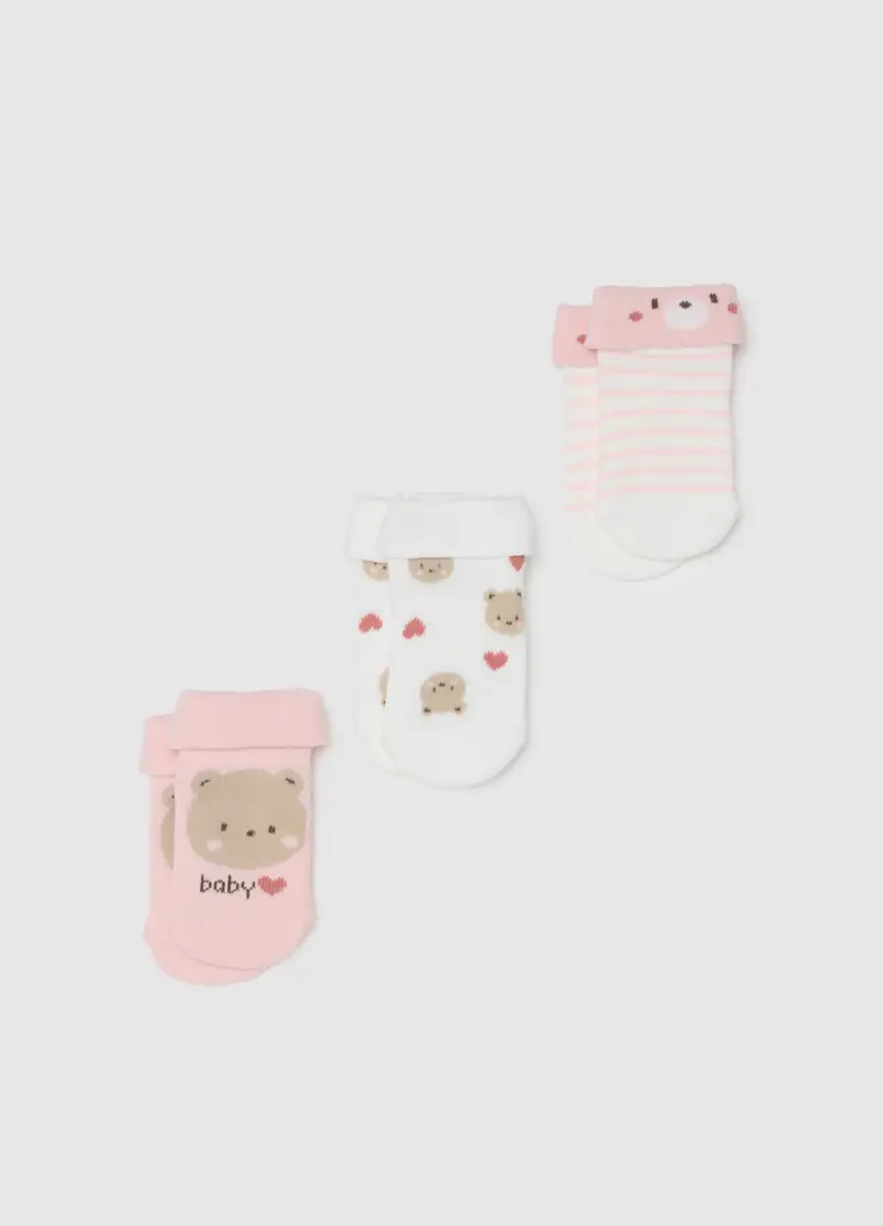 FAGOTTINO, Set Calzini Da Neonata In Cotone Multicolor, Multicolor, Taglia: 0-3