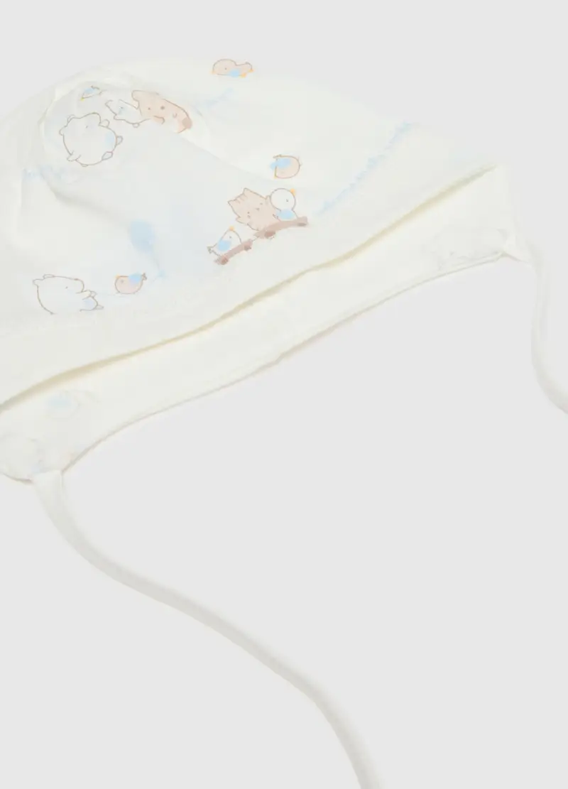 Set Cappellino Scarpine Multicolor Da Neonata In Puro Cotone, Neonato, Multicolor miniatura 2