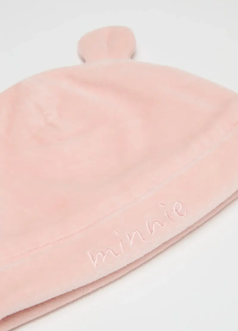 Set Cappello E Scarpine Da Neonata In Misto Cotone Rosa, Rosa miniatura 3