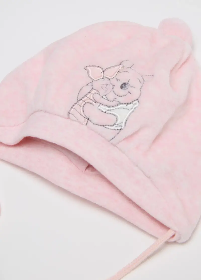 Set Cappello E Scarpine Rosa In Puro Cotone Regular Fit Con Ricamo, Unisex, Rosa miniatura 2