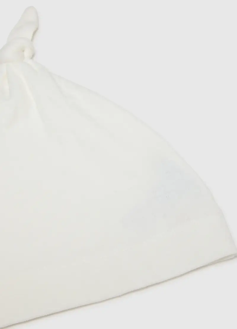 Set Cuffia Scarpine Per Neonati In Cotone Bianco Regular Fit, Unisex, Bianco miniatura 2