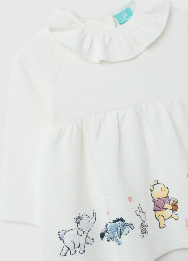 Set Da Neonata In Misto Cotone Bianco E Rosa Elasticizzato, Bianco miniatura 3