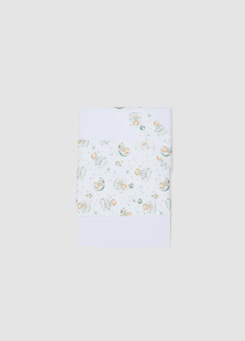 Set Di Lenzuola Per Culla In Puro Cotone Bianco Da Neonato, Unisex, Bianco