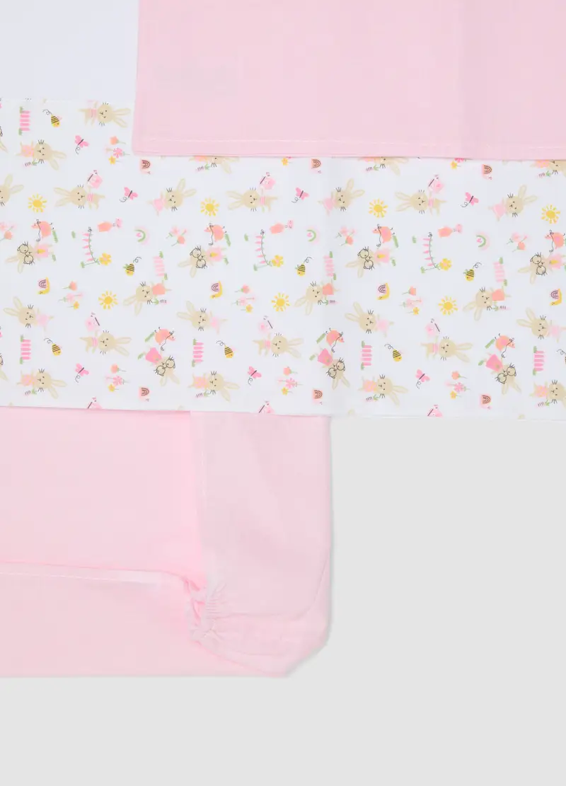 Set Di Lenzuola Per Culla In Puro Cotone Multicolor Da Neonata, Multicolor miniatura 2