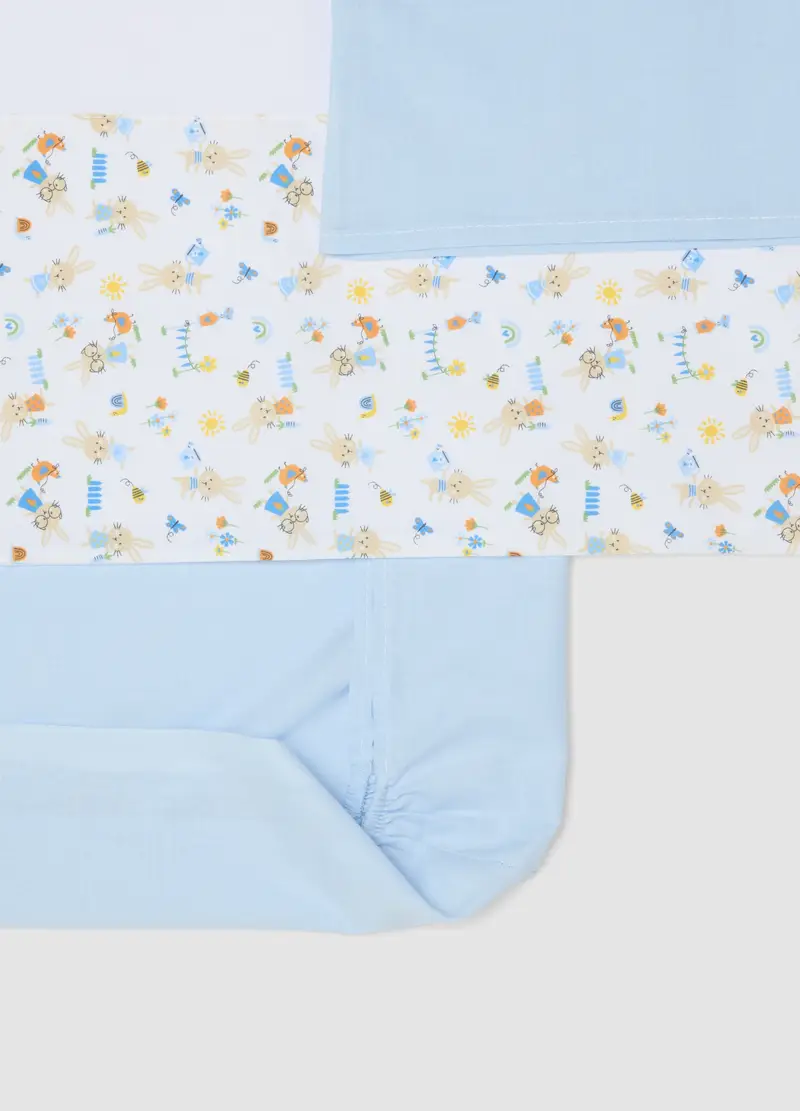 Set Di Lenzuola Per Culla In Puro Cotone Multicolor Da Neonato, Multicolor miniatura 3