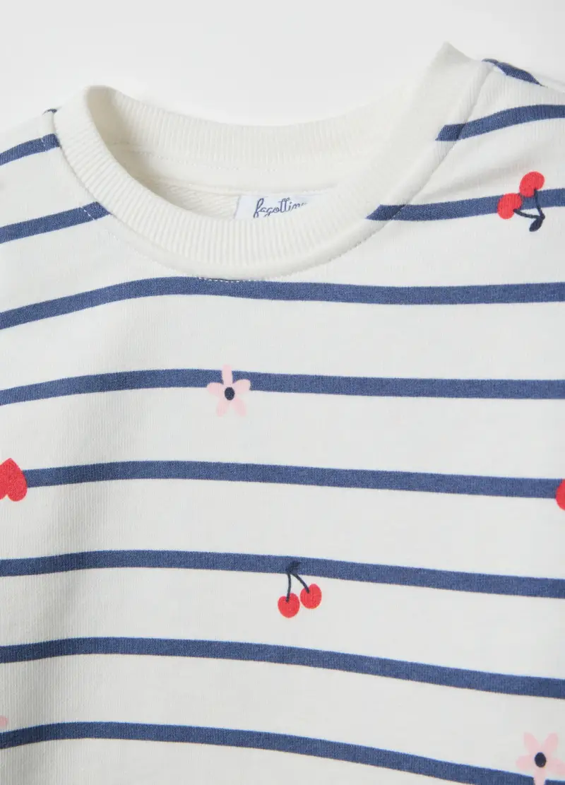 Set Felpa Pantalone In Puro Cotone Multicolor Da Bimba Regular Fit, Bambina, Multicolor miniatura 3