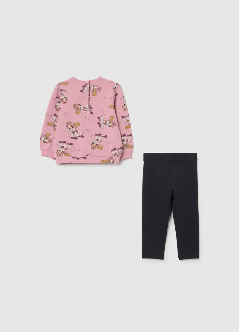 Set Felpa Pantalone Multicolor Da Bimba In Misto Cotone Regular Fit, Bambina, Multicolor miniatura 2