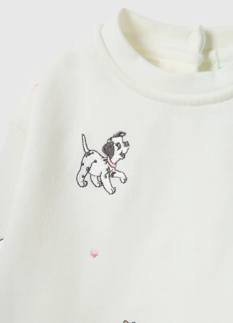 Set Felpa Pantalone Multicolor Da Neonata In Puro Cotone Con Stampa, Multicolor miniatura 3