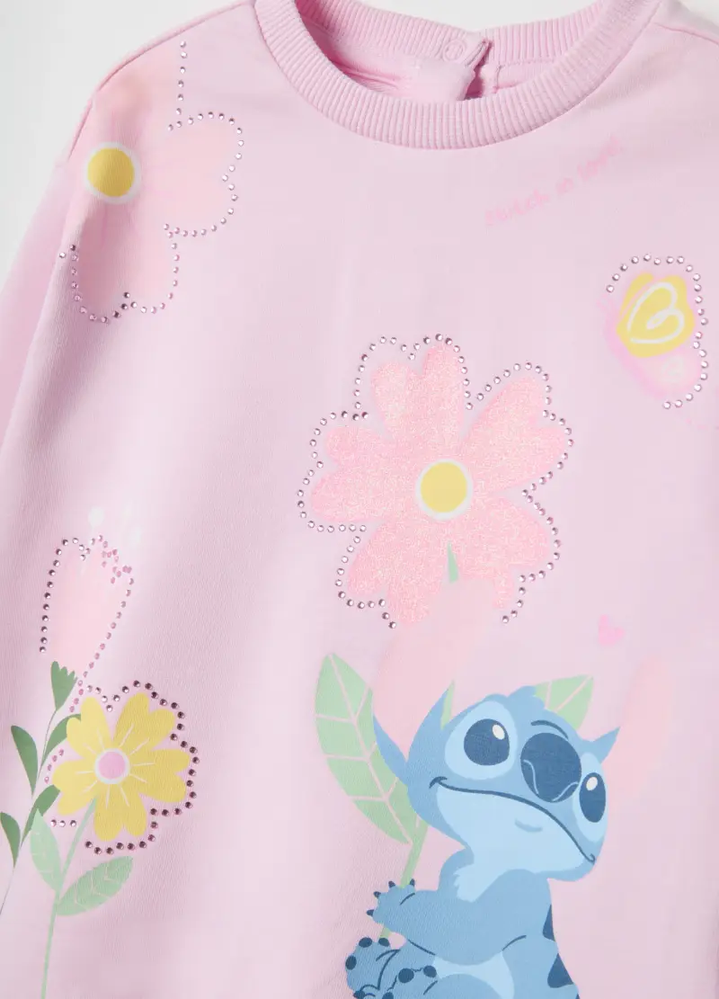 Set Felpa Pantalone Rosa Da Bimba In Cotone Elasticizzato Regular Fit, Bambina, Rosa miniatura 3