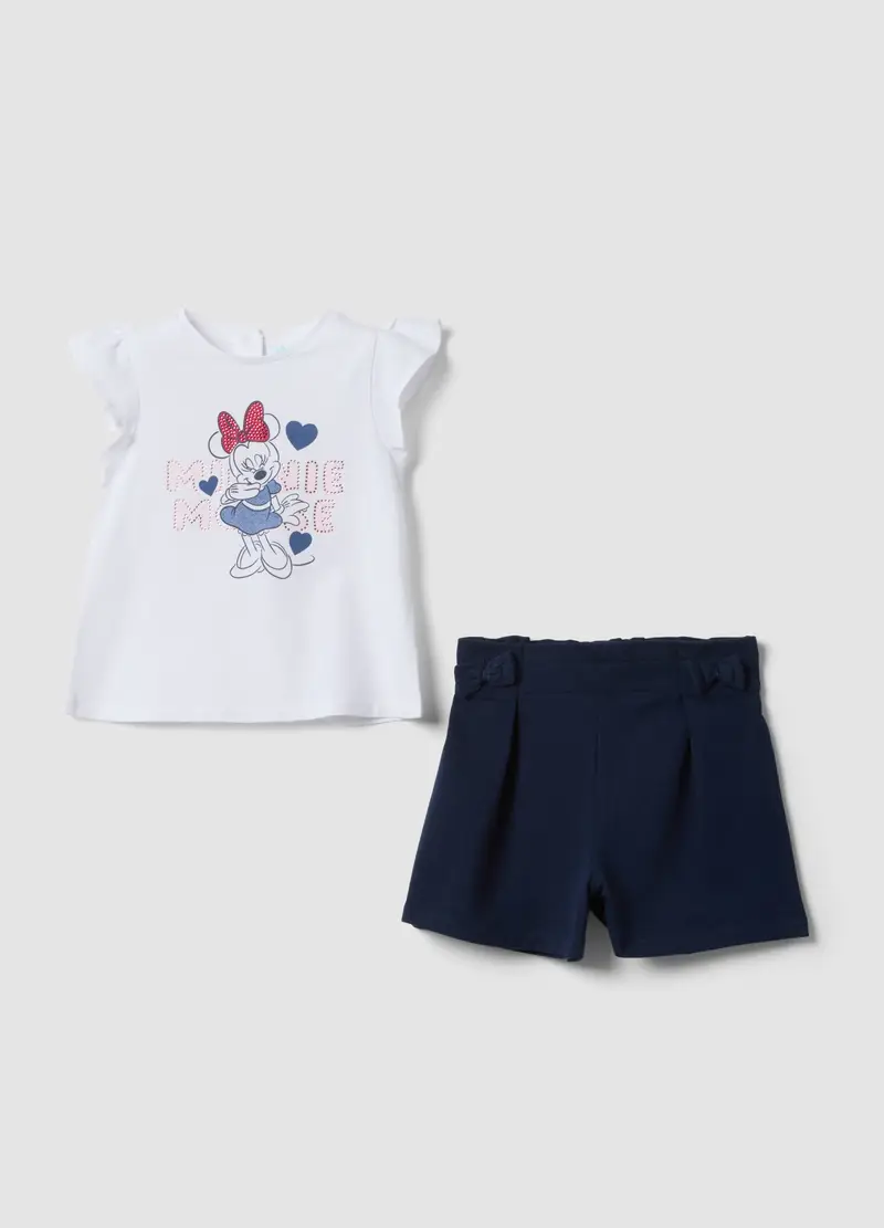 Set In Cotone Elasticizzato Multicolor Da Bimba Regular Fit Con Minnie, Bambina, Multicolor