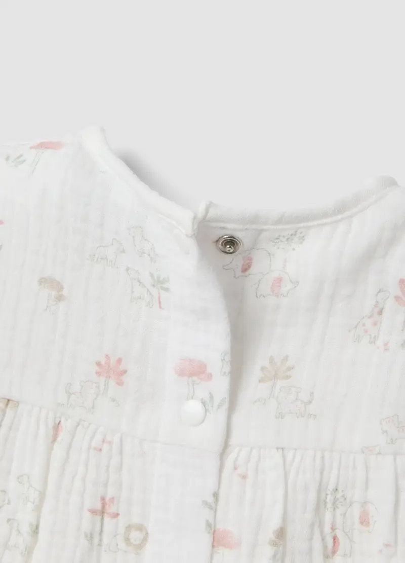 Set In Puro Cotone Bianco E Rosa Da Neonata Regular Fit, Multicolor miniatura 3