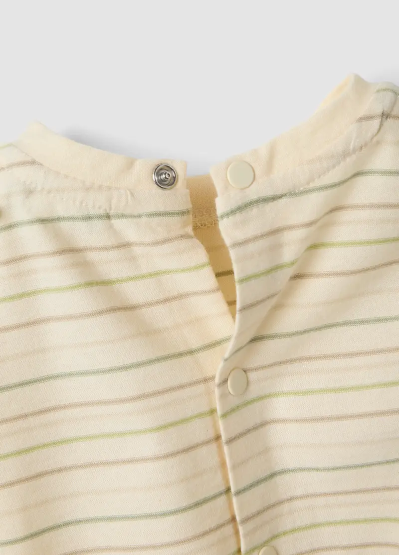 Set In Puro Cotone Organico Beige Da Neonato, Beige miniatura 3