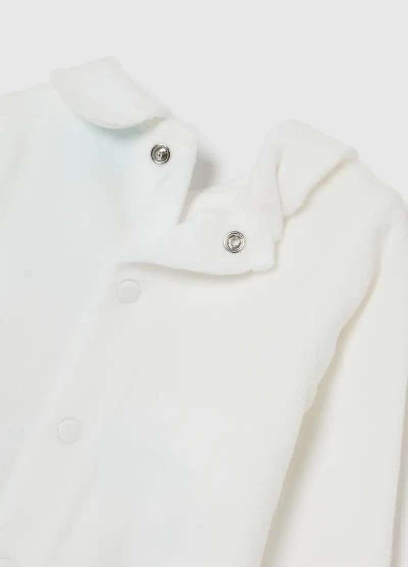 Set Maglia Pantalone Da Neonato In Misto Cotone E Velour Multicolor, Bianco miniatura 3