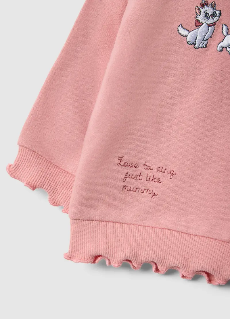 Set Maglia Pantalone In Puro Cotone Rosa Da Neonata Aristogatti, Rosa miniatura 3