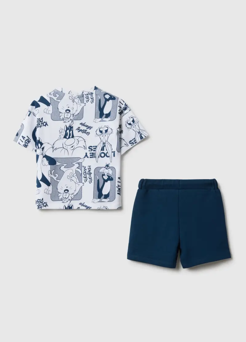 Set Maglietta Pantaloncino In Puro Cotone Multicolor Da Bimbo Regular Fit, Bambino, Multicolor miniatura 2