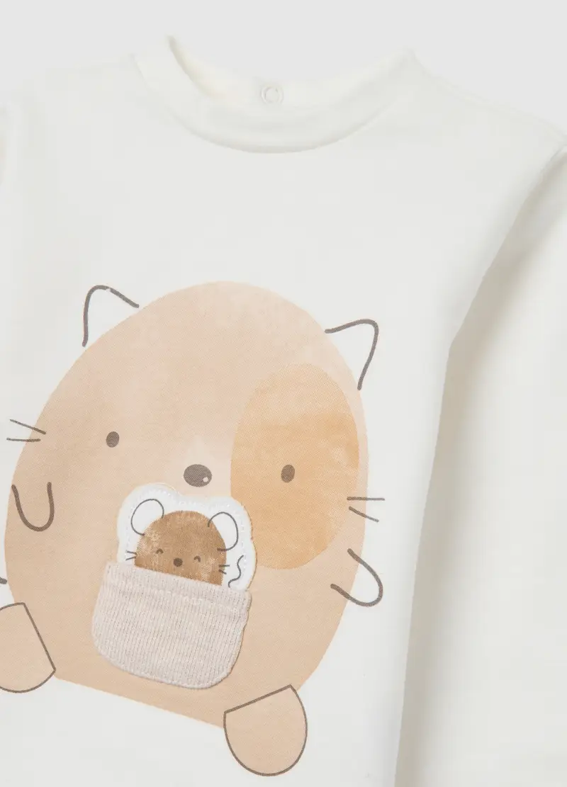 Set Per Neonati In Puro Cotone Bianco, Unisex, Bianco miniatura 3