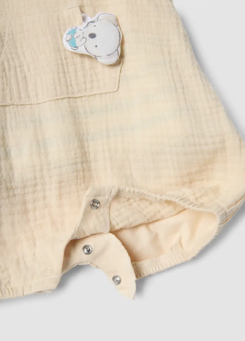 Set T-shirt Overall In Puro Cotone Multicolor Da Neonato Relaxed Fit, Multicolor miniatura 3