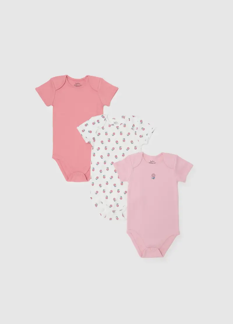 FAGOTTINO, Set Tripack Body Da Bambina In Puro Cotone Multicolor, Multicolor, Taglia: 9-12